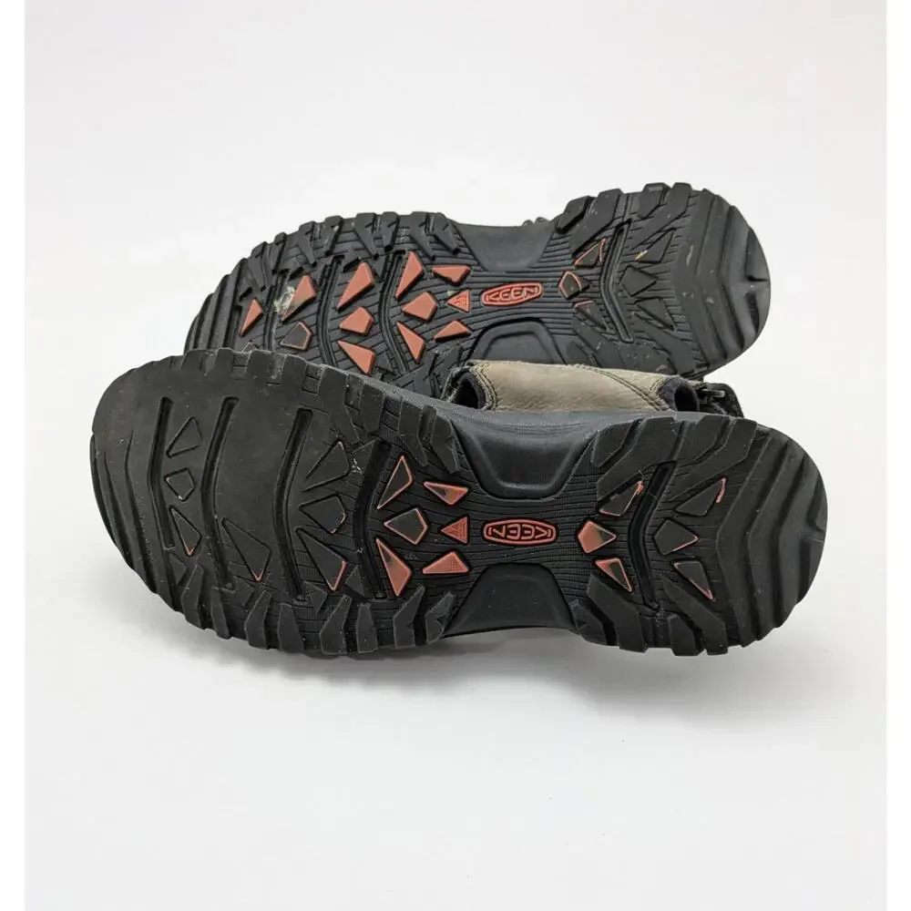 Mens Keen Targhee III‎ Open Toe Grey 2-Strap Open Toe Leather Sandals Size 10